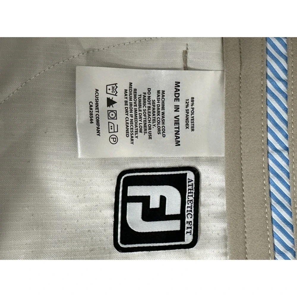FootJoy FJ, Mens Athletic Fit Stretch 5‎ Pocket Golf Pants, Tan, Size W34/L34